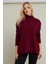 Kadın Bordo Salaş Triko Bluz YV289 5