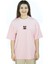 Unit Ares | Pembe Renk Baskılı Kadın T-Shirt | Oversize 2