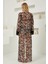 Mayo Üzerine Tek Pareo Kimono 4824 Leopar SIYAH01 4