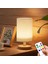 Yatak Başı Lambası Minyatür Sıcak Işık Modern LED USB Güç Kaynağı Masa Masaüstü Gece Lambası Bej Renk Uzaktan Kumanda Tipi (Yurt Dışından) 1