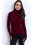 Kadın Bordo Balıkçı Yaka Triko Bluz MYV102-90 3