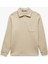 Şardonlu Cep Detaylı Uzun Kollu Fermuarlı Polo Yaka Sweatshirt 1
