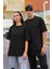 Oversize Relax Bisiklet Yaka Basic Siyah Tişört / Rahat Kesim T-Shirt 1