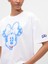 Kadın Beyaz Grafik Baskılı Oversize T-Shirt 3