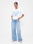 Kadın Beyaz Grafik Baskılı Oversize T-Shirt 4