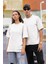 Oversize Relax Bisiklet Yaka Basic Beyaz Tişört / Rahat Kesim T-Shirt 1