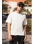 Oversize Relax Bisiklet Yaka Basic Beyaz Tişört / Rahat Kesim T-Shirt 2