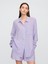Kadın Açık Lila Keten Karışımı Easy Gömlek 1