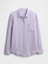 Kadın Açık Lila Keten Karışımı Easy Gömlek 2