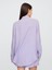 Kadın Açık Lila Keten Karışımı Easy Gömlek 5