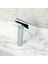 Krom Glass Desing Çanak Lavabo Armatür Gümüş Cam Detaylı Yüksek Lavabo Armatür Şahconcept 4