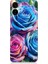 Tecno Spark 9 Pro Uyumlu Gökkuşağı Renkli Güller Desenli Silikon Kılıf 1