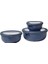 Set Cirqula Round 3 Parça Yuvarlak Saklama Kabı (350+750+1250) - Denim 1