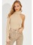 Kadın Vanilya Balıkçı Tek Kol Kaşkorse Bluz EY1118 4