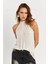 Kadın Taş Halter Yaka Desenli Bluz LPP1273 2