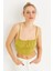 Kadın Yağ Yeşili Crop Bluz ZH259 2