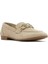 Kadın Bej Süet Deri Maskülen Loafer 25SFD130310 6