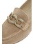 Kadın Bej Süet Deri Maskülen Loafer 25SFD130310 10