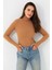 Kadın Camel Balıkçı Yaka Triko Bluz MYV102-90 2