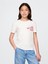 Kız Çocuk Beyaz Grafik Baskılı T-Shirt 1