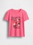 Kız Çocuk Pembe Grafik Baskılı T-Shirt 4