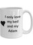 Print Dore Adam Lover Kupa - Köpek Kuş Evcil Hayvan Adı - Love My Adam Adı Kahve - Ingilizce K 1