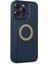 iPhone 13 Pro Max Kılıf Merkür Magneticsafe Standlı Kapak - Lacivert 2