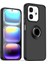 Infinix Smart 9 Kılıf Montreal Yüzüklü Standlı Siyah 1