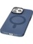 iPhone 14 Pro Kılıf Lodos Magneticsafe Mat Kapak - Mavi 5