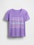 Kız Çocuk Lila Grafik Baskılı T-Shirt 4