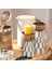 Nohar Mango Ağacı - Reçine Mumluk 10X10X16 cm Natural - Grı 2