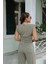Vatkalı Asimetrik Bluz Pantolon Takım 4