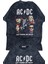 Oversize Ac Dc Let There Be Rock Sırt Baskılı Yıkamalı T-Shirt, Unisex Rock Band Temalı Tişört 1