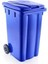 240 Lt Mavi Çöp Konteyneri Çöp Kovası Sağlam Isıya Dayanıklı 1
