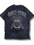 Oversize Artı Guns N' Roses Sırt Baskılı Yıkamalı T-Shirt, Unisex Rock Band Temalı Retro Tişört 3