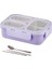 Lunch Box 620 ml Tek Kat Üç Bölmeli Metal Kaşıklı Yeni Nesil Sefer TASI-FFLBOX7097 1