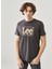 Regular Fit Rahat Kesim %100 Pamuk Wobbly Logo Crew Neck Tişört 1