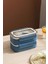 Bento Lunch Box Ofis-Okul Için Yeni Nesil Sefer Tası Çift Kat 4 Bölme Paslanmaz Çelik F49 1