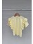%100 Cotton Fırfırlı Kol Detaylı Kız Çocuk Tişört 5