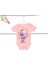 Kız Bebek Kısa Kol Zıbın Body Çıtçıtlı Baskılı Pembe/somon Renk 1