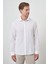 Erkek Beyaz Pamuk Trend Slim Fit Italyan Yaka Gömlek 1