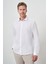 Erkek Beyaz Pamuk Trend Slim Fit Italyan Yaka Gömlek 4