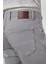 Erkek Gri Pamuk 5 Cep Slim Fit Jean Kot Pantolon 5