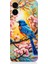 Tecno Camon 19 Neo Uyumlu Pembe Dallarda Mavi Kuş Desenli Silikon Kılıf 1