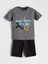 Lcw Eco Gri Bisiklet Yaka Erkek Çocuk Şortlu Pijama Takımı 1