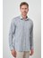 Erkek Mavi Pamuk Trend Slim Fit Italyan Yaka Gömlek 3