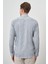 Erkek Mavi Pamuk Trend Slim Fit Italyan Yaka Gömlek 5