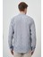 Erkek Gri Keten Trend Dynamic Fit Düğmeli Yaka Gömlek 5