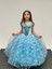 Kız Çocuk Kostüm Mavi Elsa Frozen Düşük Omuz Detaylı Kasnaklı Kabarık Elsa Kostüm 3-8 Yaş 3