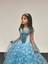 Kız Çocuk Kostüm Mavi Elsa Frozen Düşük Omuz Detaylı Kasnaklı Kabarık Elsa Kostüm 3-8 Yaş 4